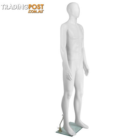 Full Body Male Mannequin Cloth Display Tailor Dressmaker White 186cm