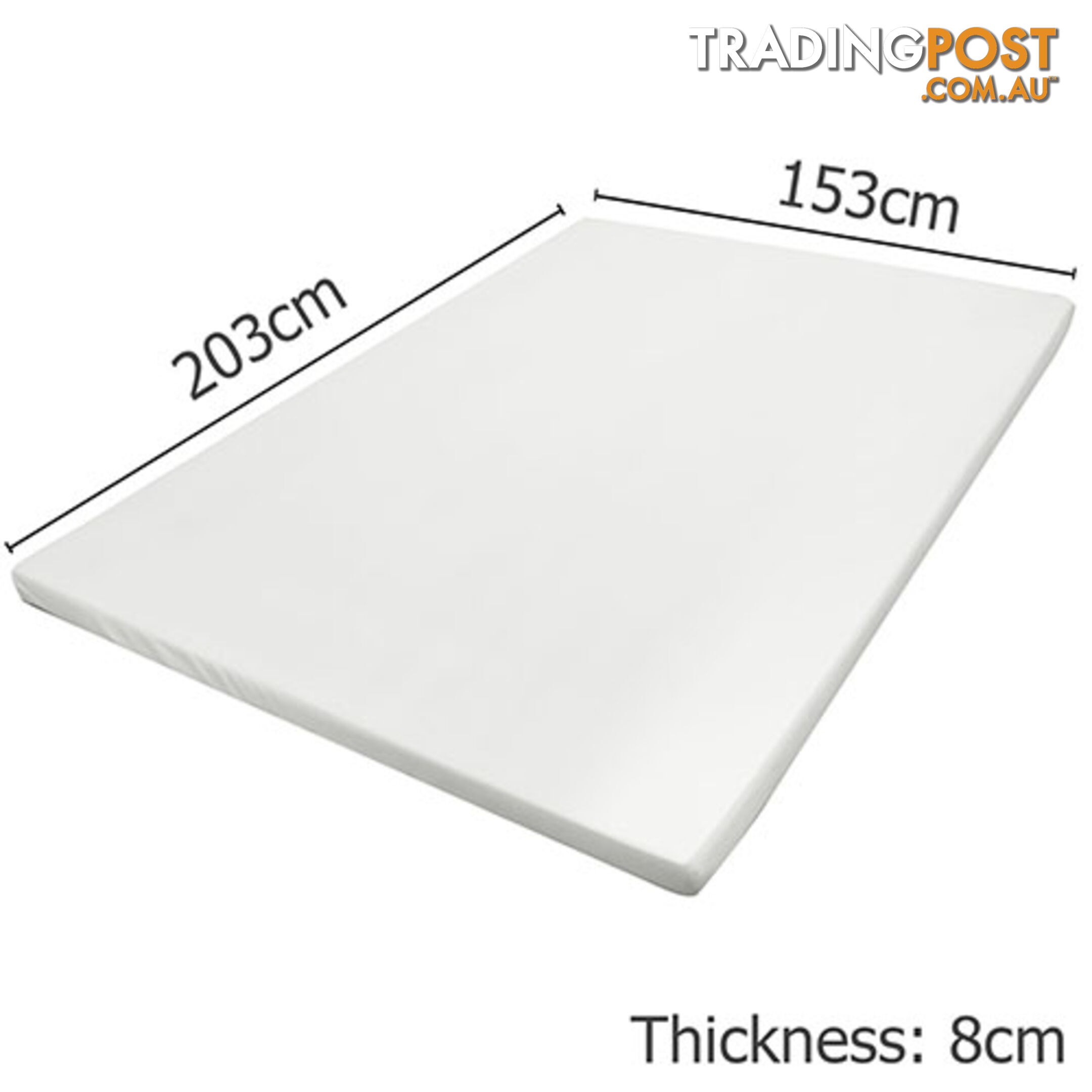 8cm Visco Elastic Memory Foam Mattress Topper Extra High Density Underlay Queen