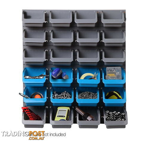 Wall Mounted 48 Bins Storage Rack Shed Workshop Garage Nail Screws Organiser