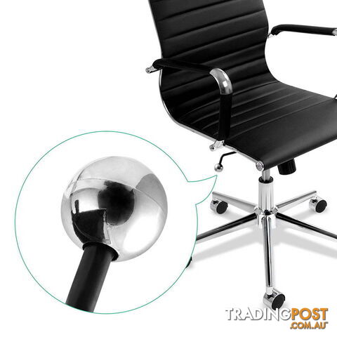 PU Leather High Back Executive Computer Office Chair Eames Replica Black