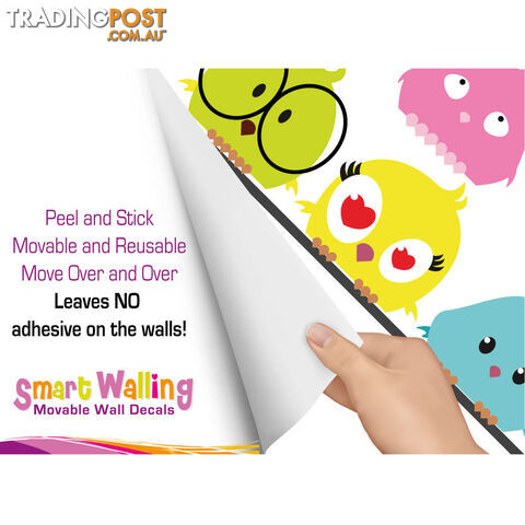 Medium Size Birds on a Wire Stickers - Totally Movable and Reusable