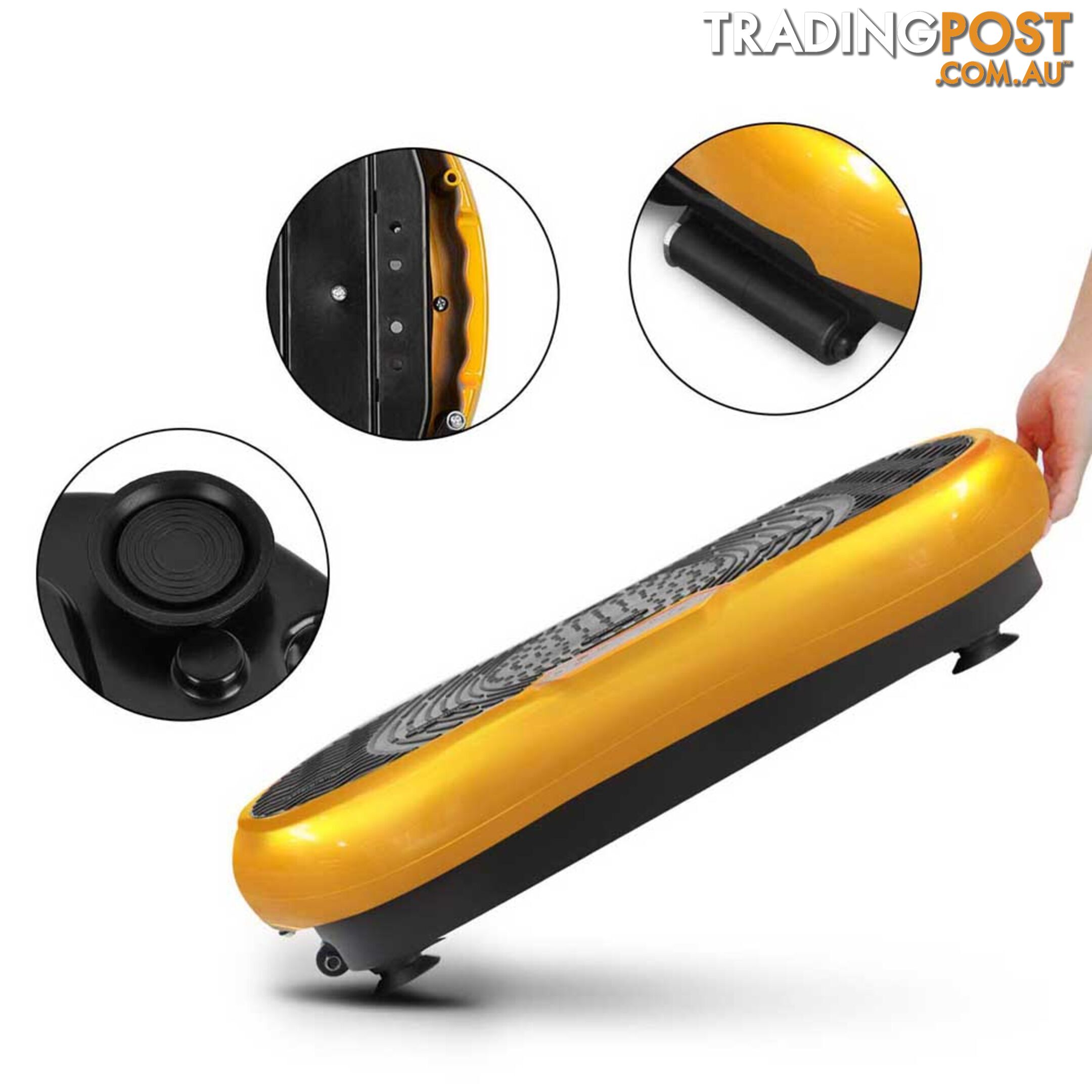 Slim Vibration Plate 1000W Exercise Fitness Massage Body Shape Power Plate Gold