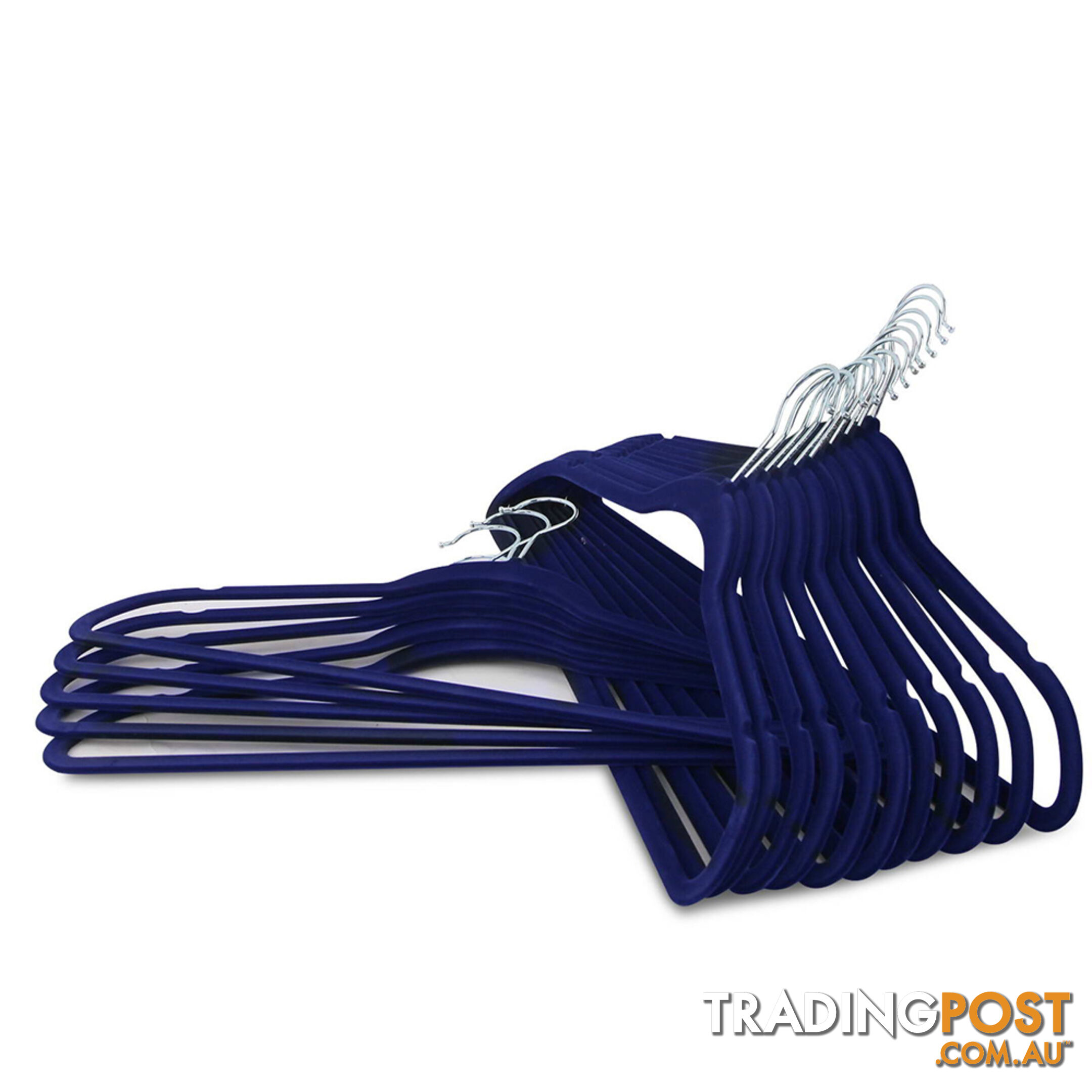 Set of 100 Slim Navy Velvet Hangers