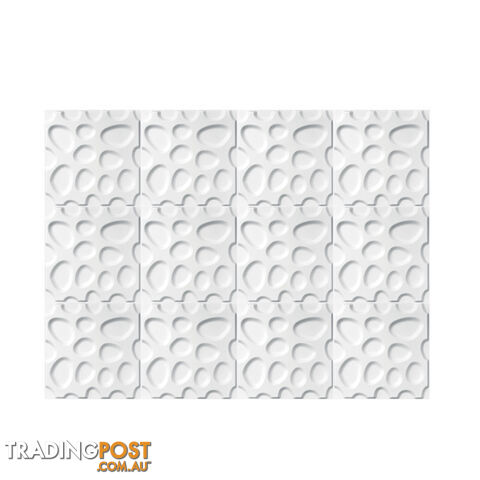 12 Pcs 3D Pebble Design Wall Panel