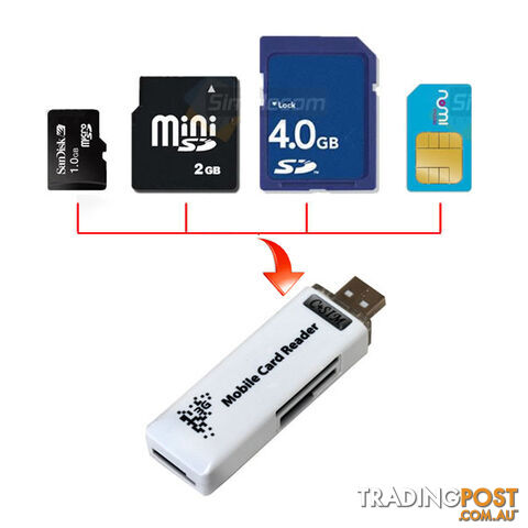 USB All-in-One Card Reader with MicroSD and 3G SIM Support