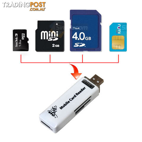 USB All-in-One Card Reader with MicroSD and 3G SIM Support