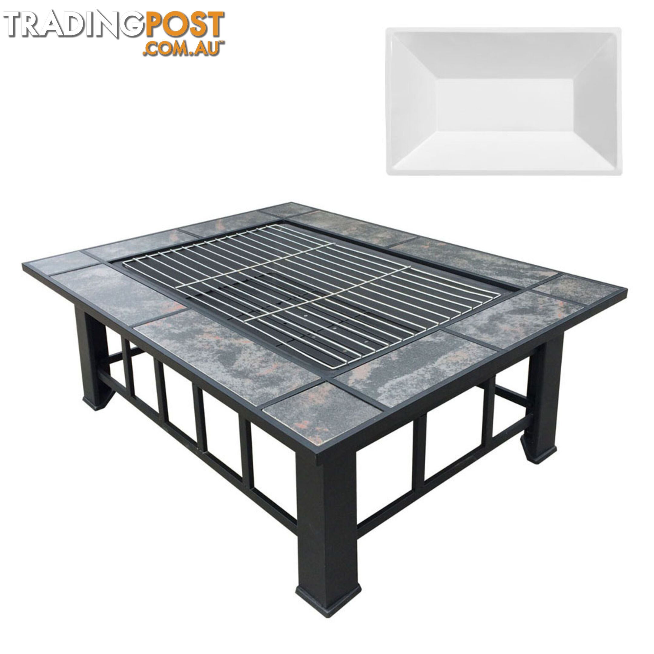 Extra Large 3 In 1 Multifuction Outdoor Fire Pit BBQ Table Grill Fireplace