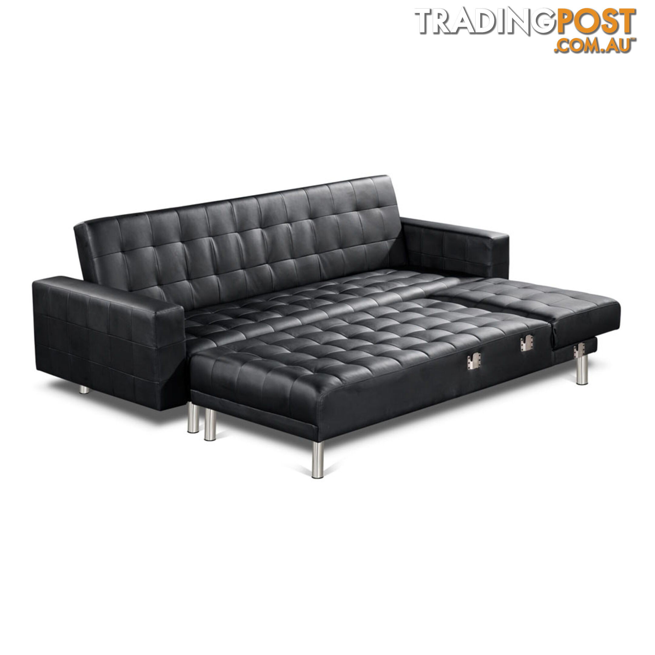 Premium PU Leather Modular Sofa Bed Couch Futon Suite 5 Seater Indoor Lounges