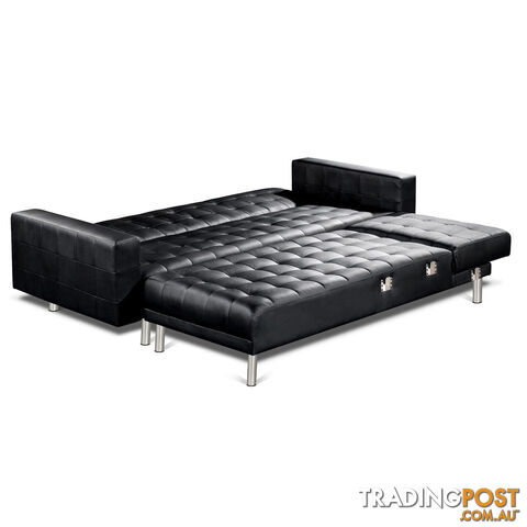 Premium PU Leather Modular Sofa Bed Couch Futon Suite 5 Seater Indoor Lounges