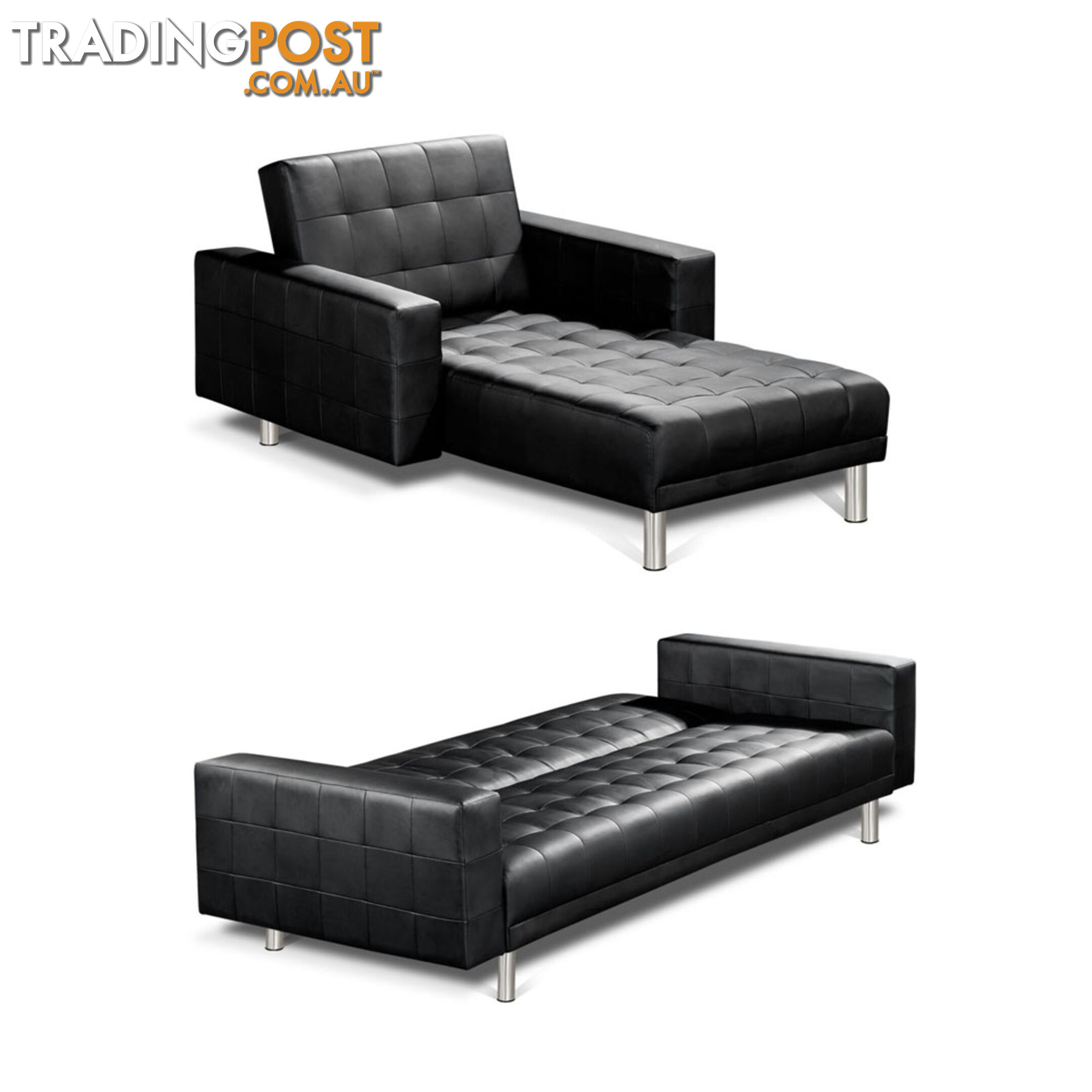 Premium PU Leather Modular Sofa Bed Couch Futon Suite 5 Seater Indoor Lounges