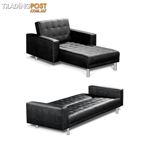 Premium PU Leather Modular Sofa Bed Couch Futon Suite 5 Seater Indoor Lounges