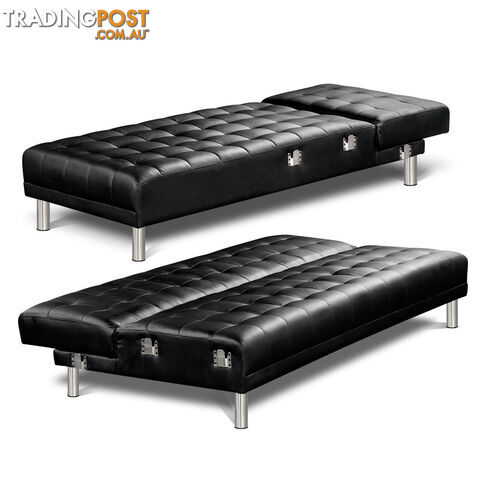 Premium PU Leather Modular Sofa Bed Couch Futon Suite 5 Seater Indoor Lounges