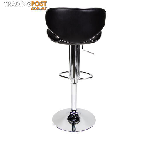 2 x PU Leather Gas Lift Bar Stool Office Kitchen Pub Barstool Swivel Chair Black