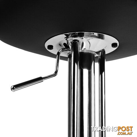 2 x PU Leather Gas Lift Bar Stool Office Kitchen Pub Barstool Swivel Chair Black