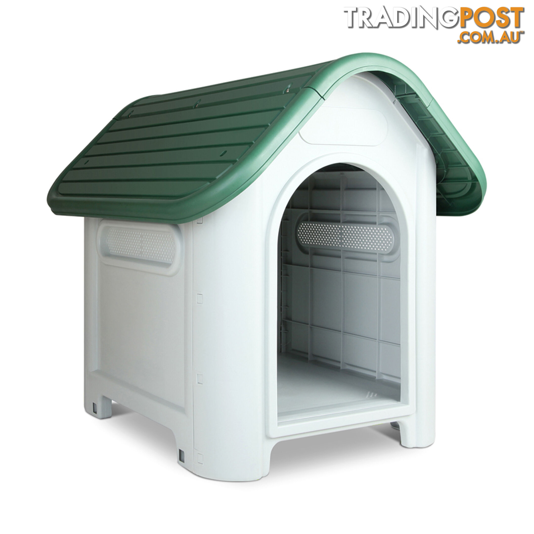 Medium Weatherproof Plastic Dog Kennel Pet Puppy Outdoor Indoor Garden Dog House