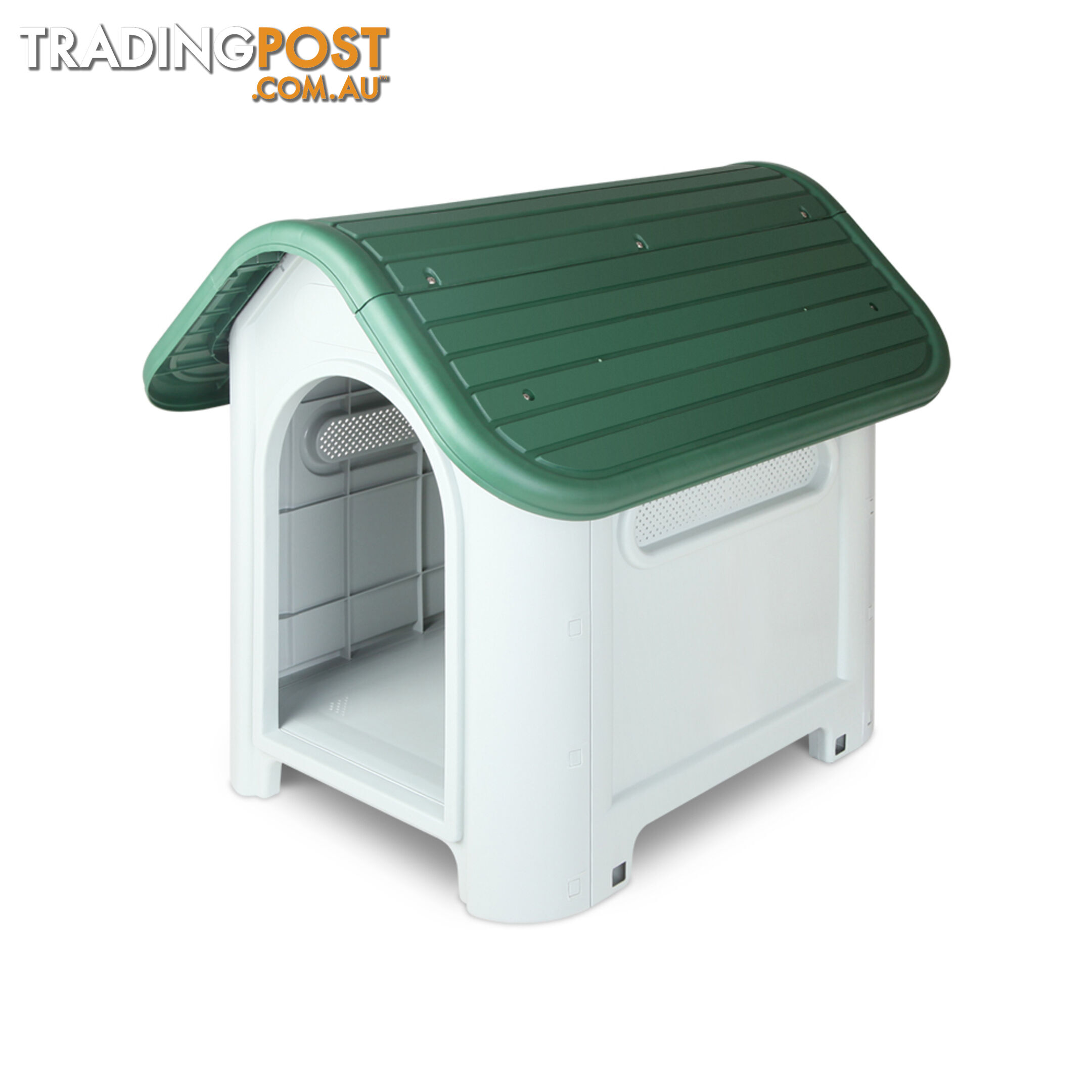 Medium Weatherproof Plastic Dog Kennel Pet Puppy Outdoor Indoor Garden Dog House