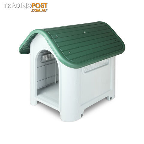 Medium Weatherproof Plastic Dog Kennel Pet Puppy Outdoor Indoor Garden Dog House