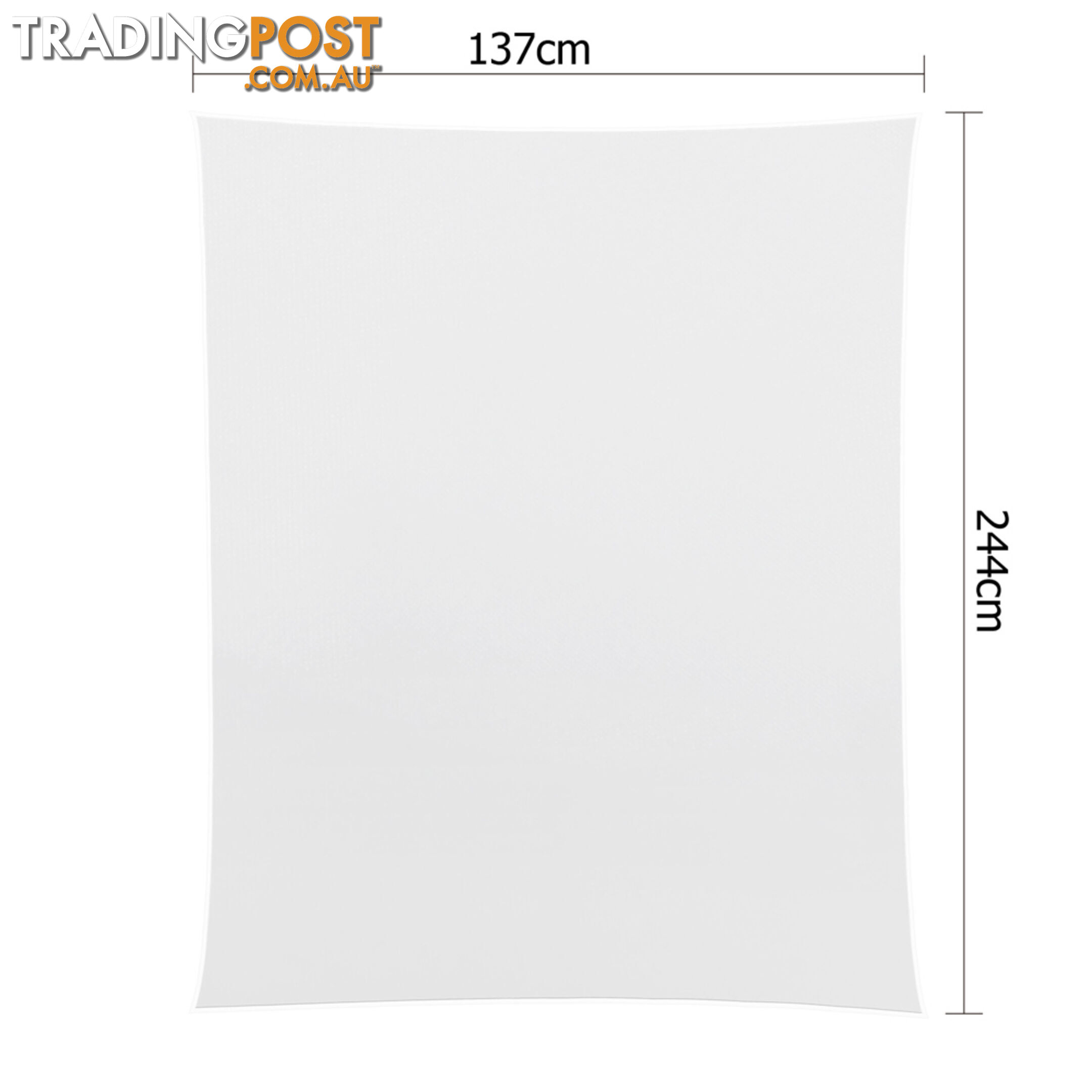 6 Pcs Wedding Table Cloth Rectangle 244cm White