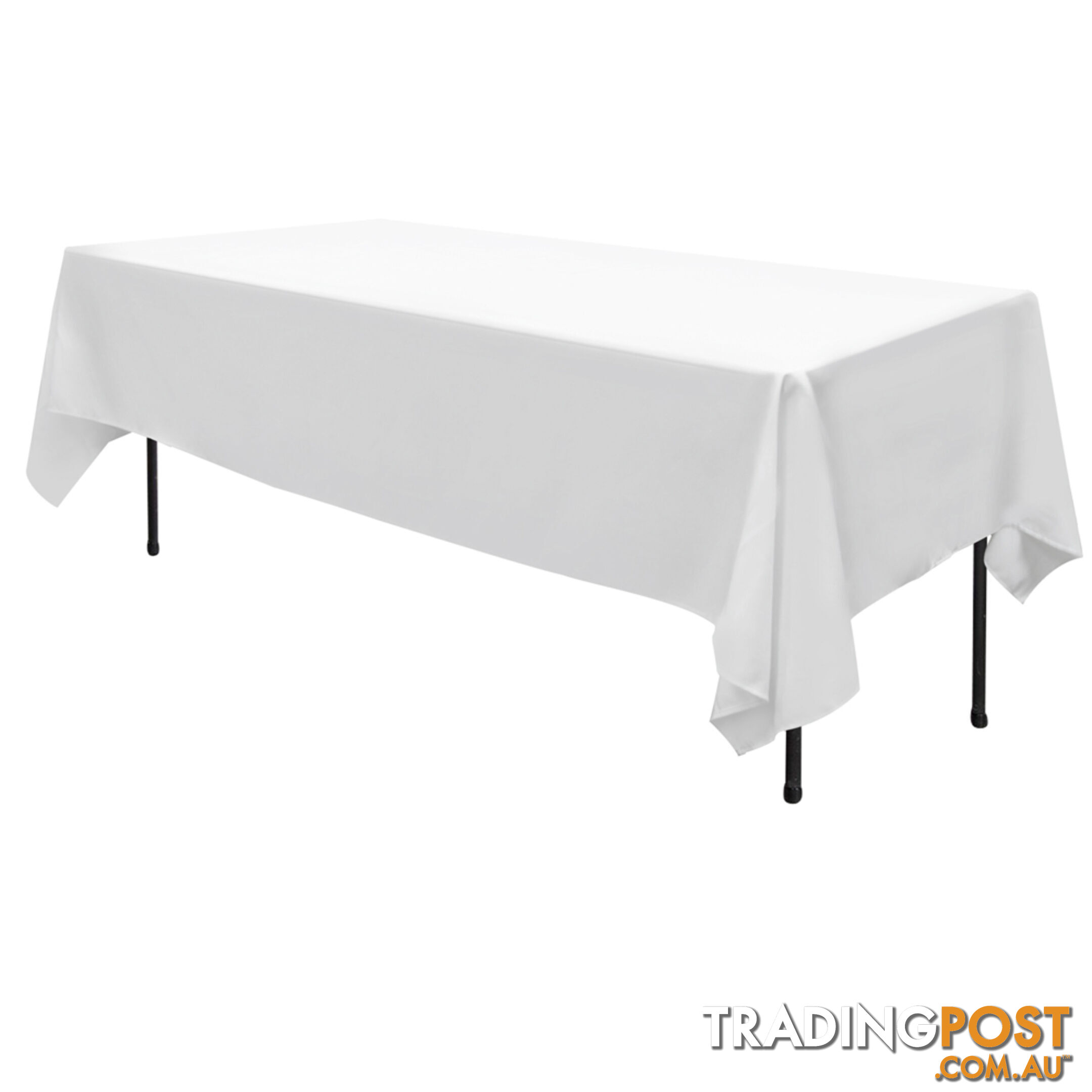 6 Pcs Wedding Table Cloth Rectangle 244cm White