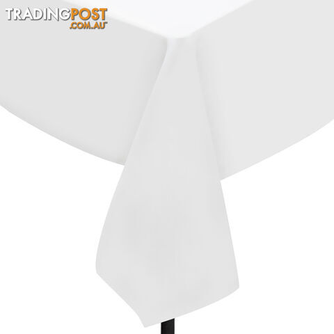 6 Pcs Wedding Table Cloth Rectangle 244cm White