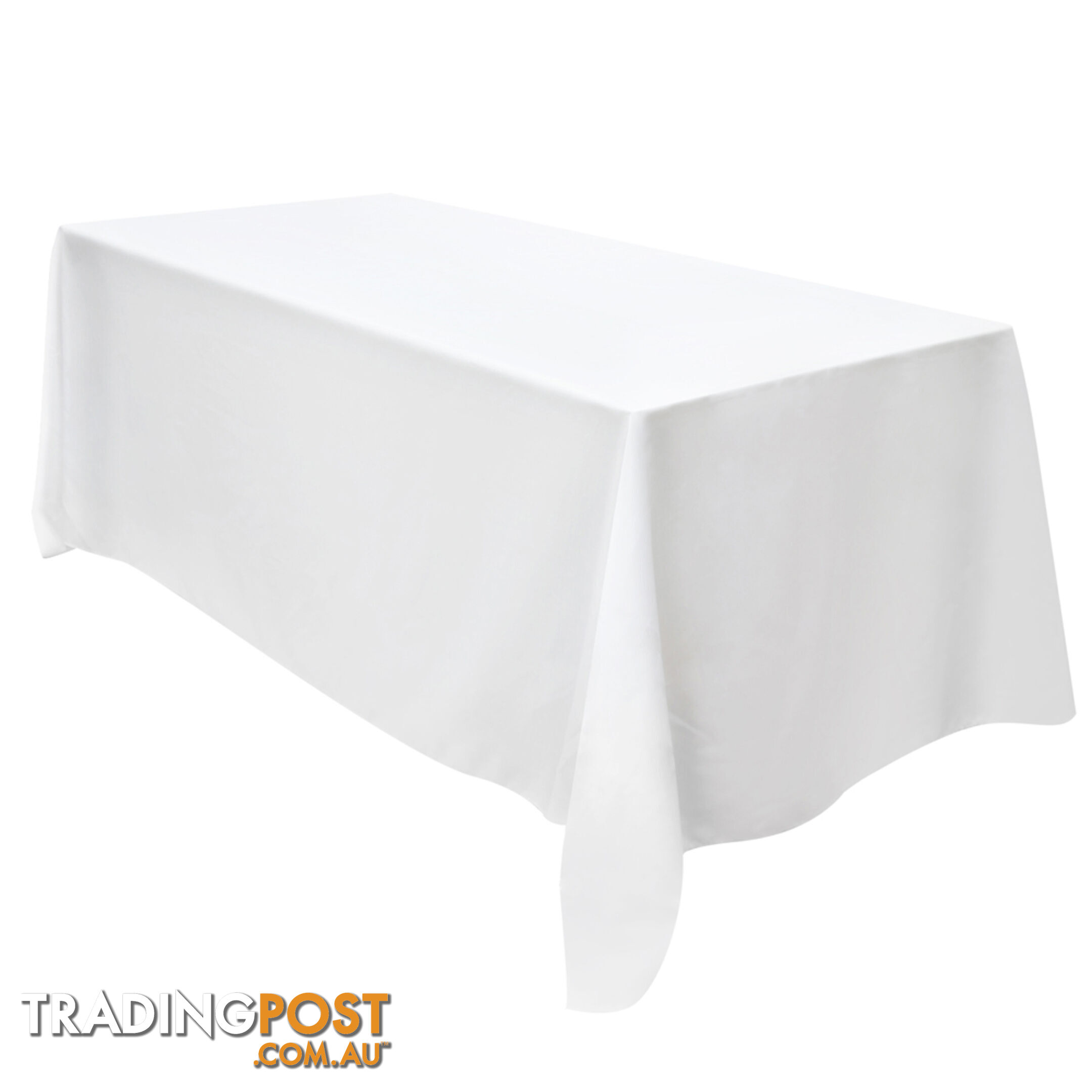 6 Pcs Wedding Table Cloth Rectangle 244cm White