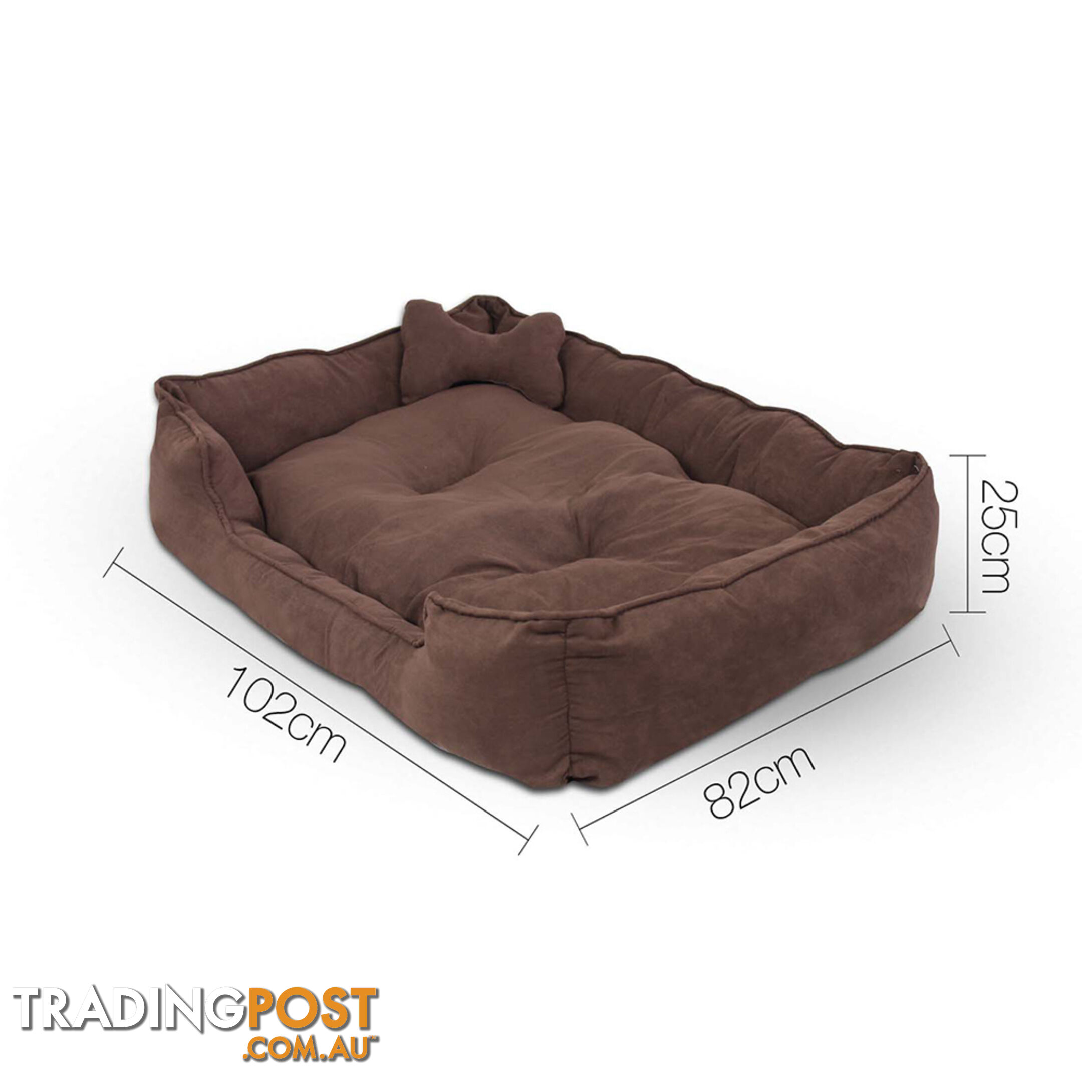 Deluxe Faux Suede Dog Bed Pet Cat Puppy Washable Soft Cushion Mat Basket XLarge