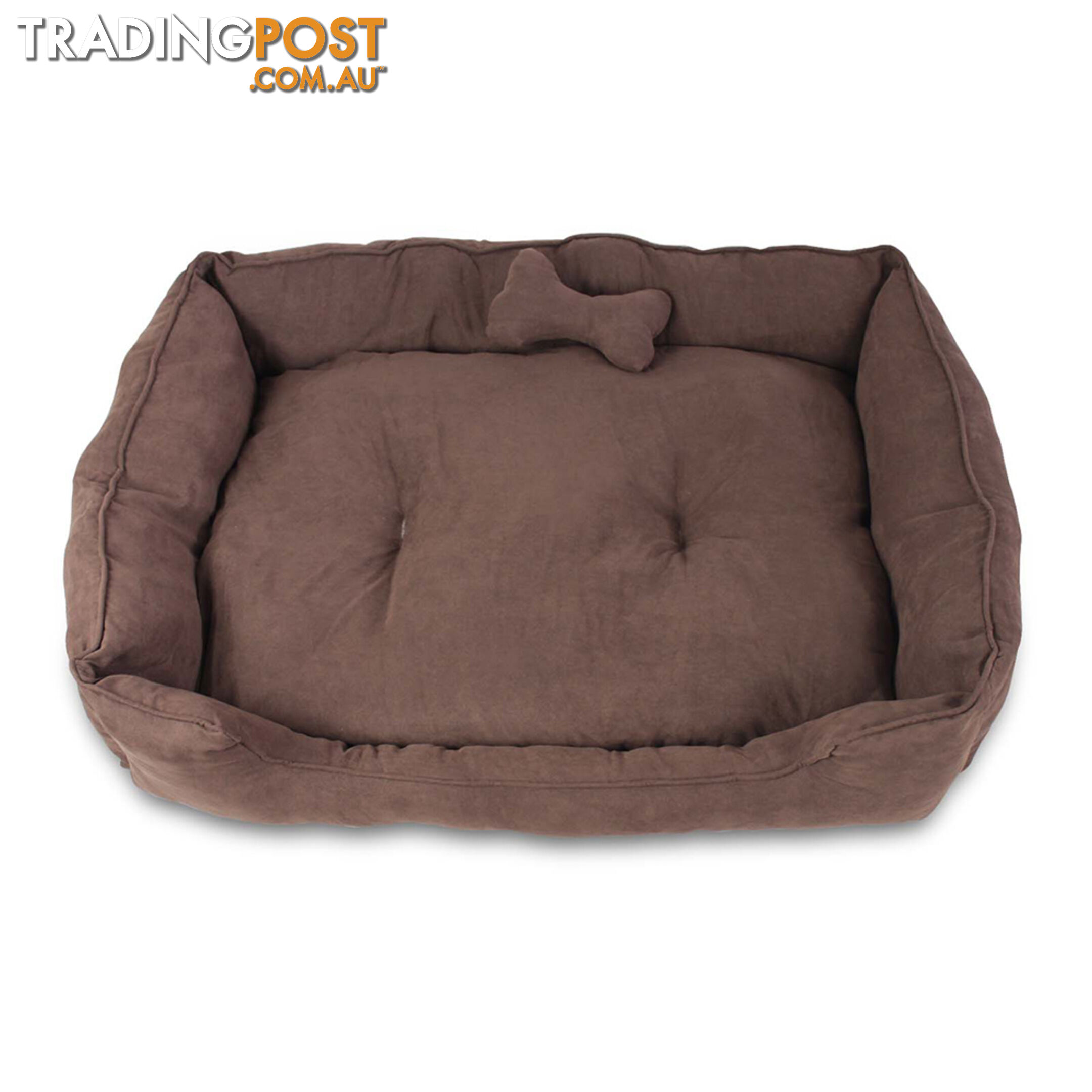 Deluxe Faux Suede Dog Bed Pet Cat Puppy Washable Soft Cushion Mat Basket XLarge
