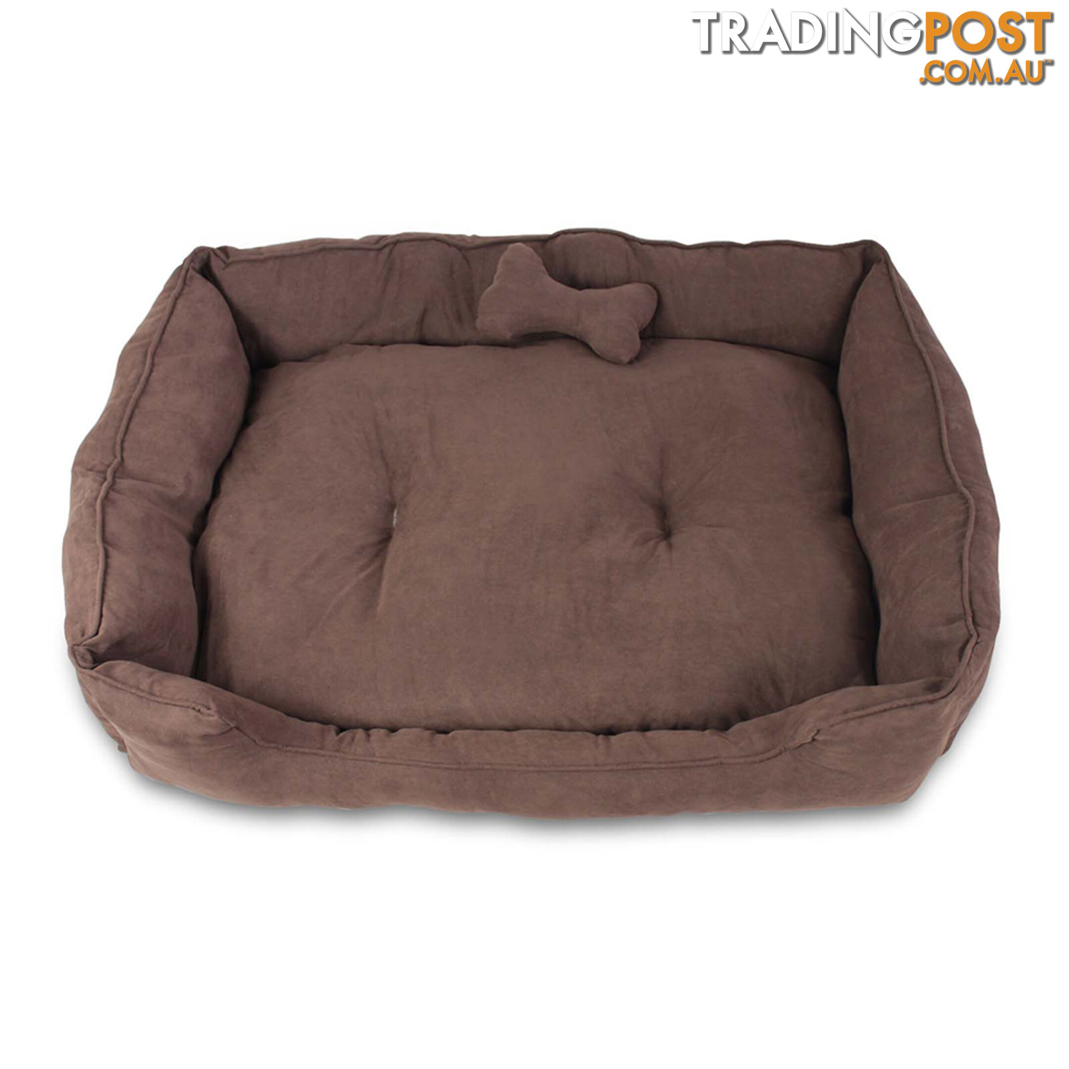 Deluxe Faux Suede Dog Bed Pet Cat Puppy Washable Soft Cushion Mat Basket XLarge