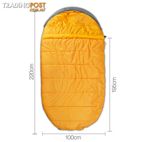 Outdoor Camping Sleeping Bag Winter Pebble Thermal Tent Hiking King Blue -15_C - photo 2 of 9