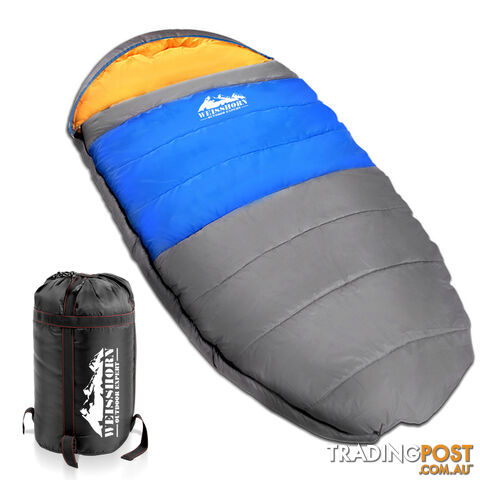 Outdoor Camping Sleeping Bag Winter Pebble Thermal Tent Hiking King Blue -15_C