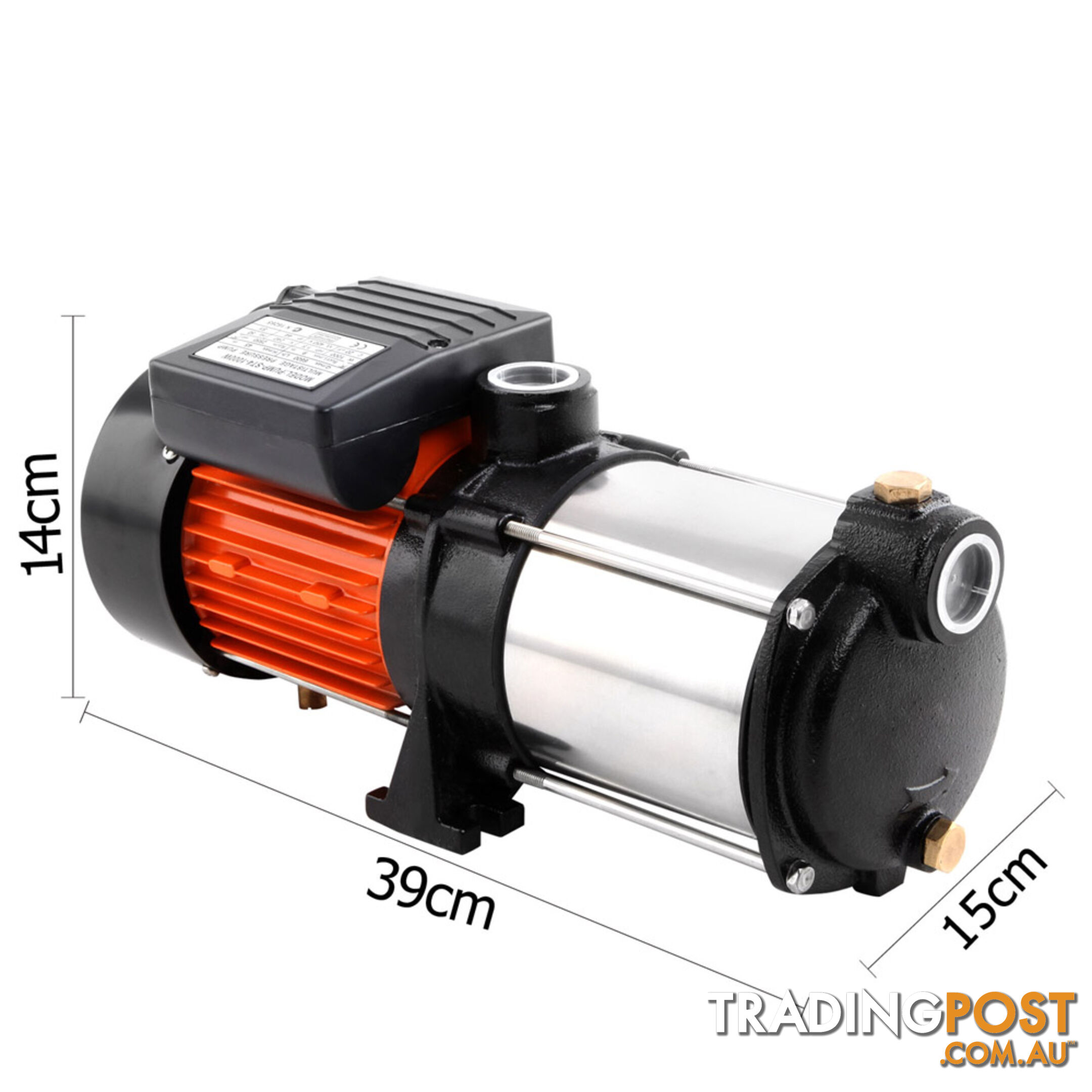 Multi Stage High Pressure Self Priming Water Pump 1000W 6600L/H