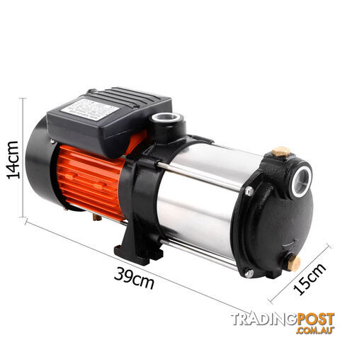 Multi Stage High Pressure Self Priming Water Pump 1000W 6600L/H