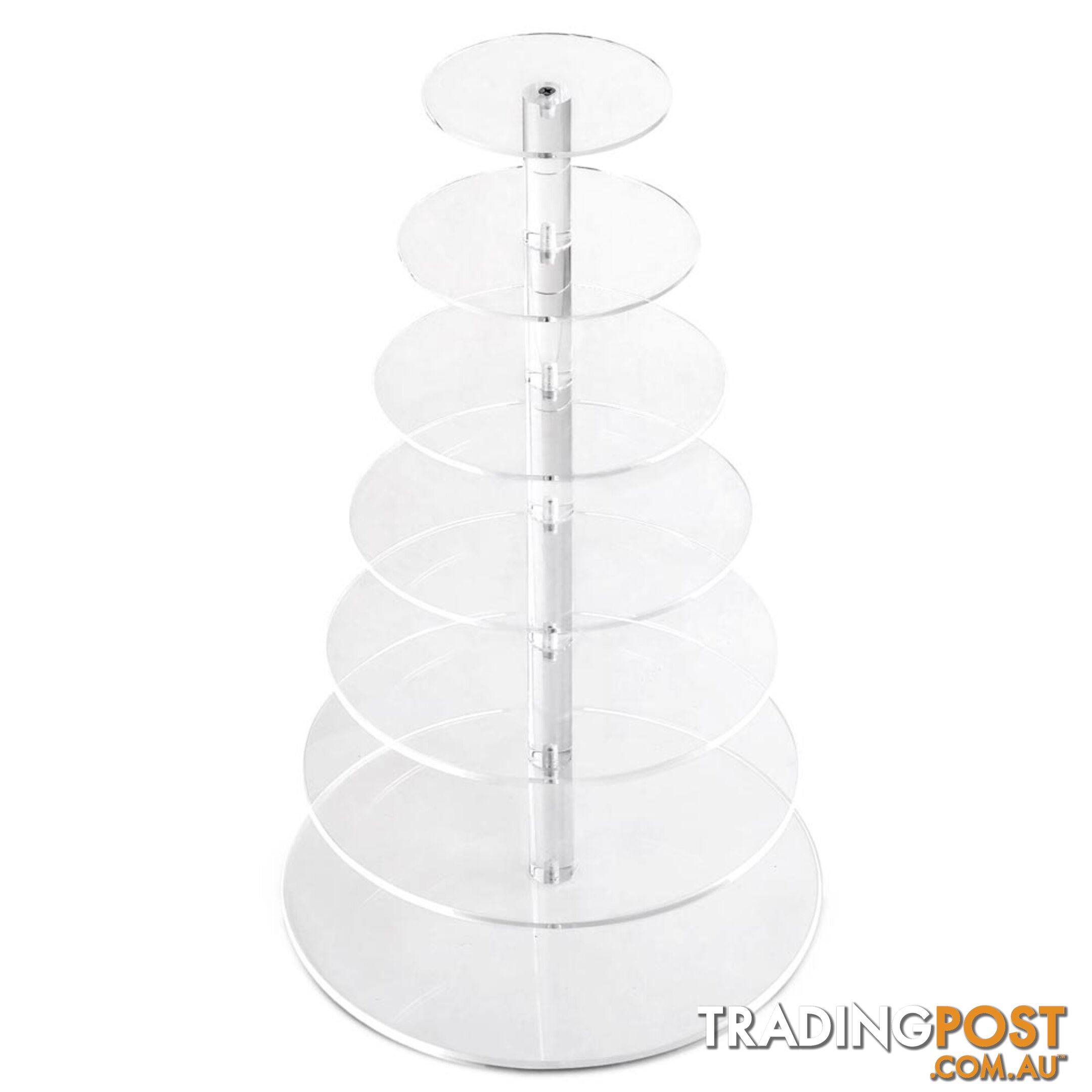 7 Tier Cake Stand Clear Acrylic Display Plate High Tea Wedding Birthday Party