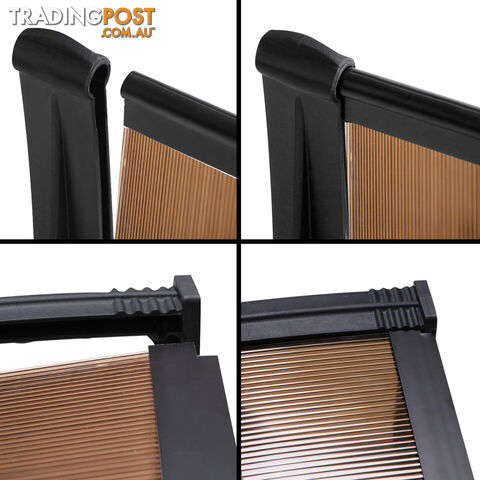 DIY Window Door Awning Outdoor Sun Shield Canopy UV Rain Patio Cover 1x3M BR