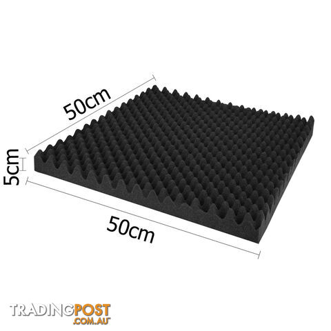 Studio 10 Eggshell Acoustic Foam Black 50 x 50cm