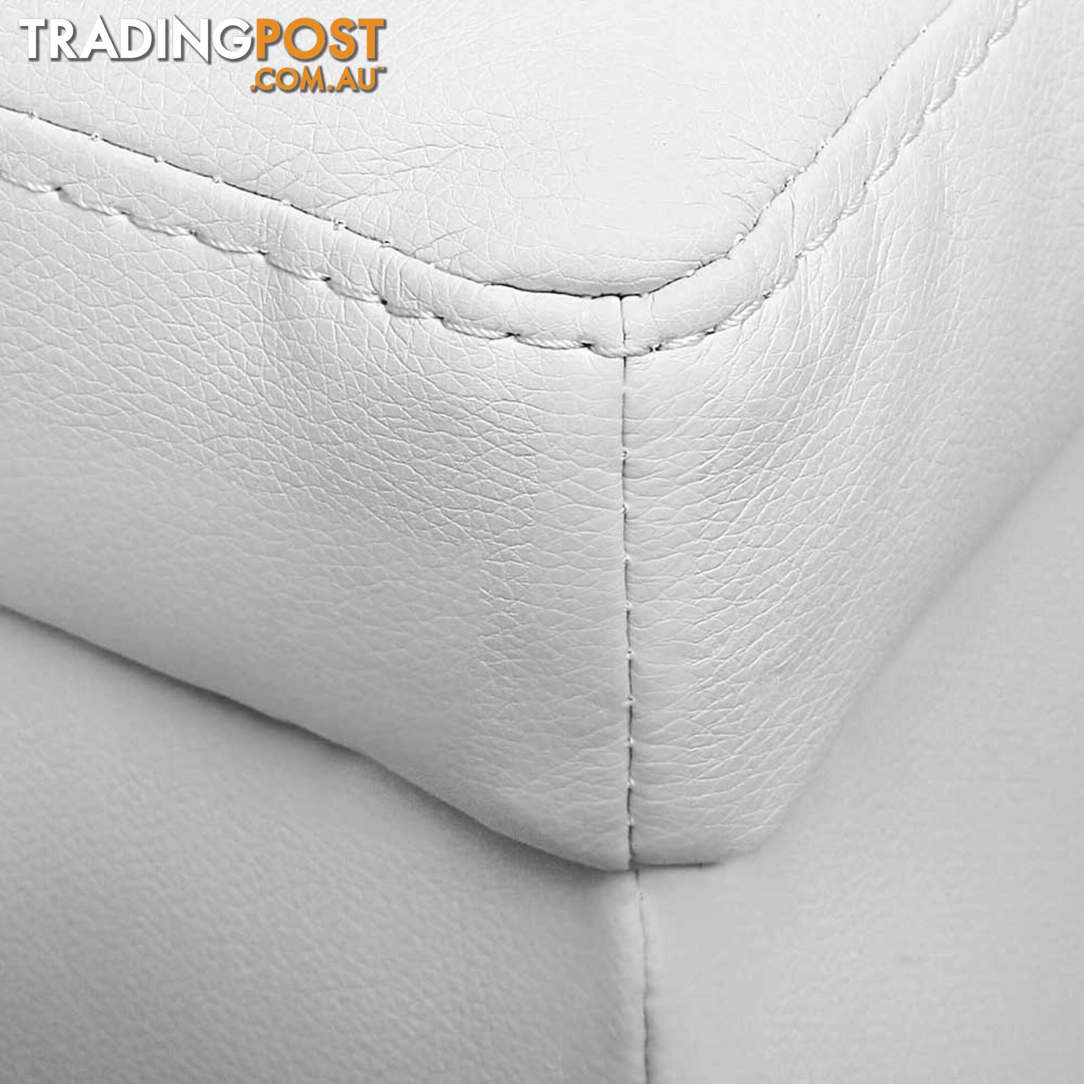 Ottoman Storage Blanket Box Foot Stool Toy Chest Bed PU Leather Large White