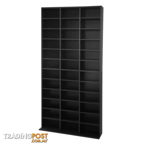 CD DVD Storage Shelf Rack Stand Cupboard Book Unit 528 DVD / 1116 CD Black