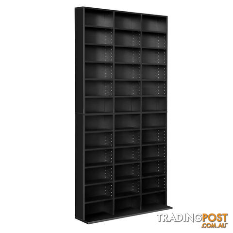 CD DVD Storage Shelf Rack Stand Cupboard Book Unit 528 DVD / 1116 CD Black