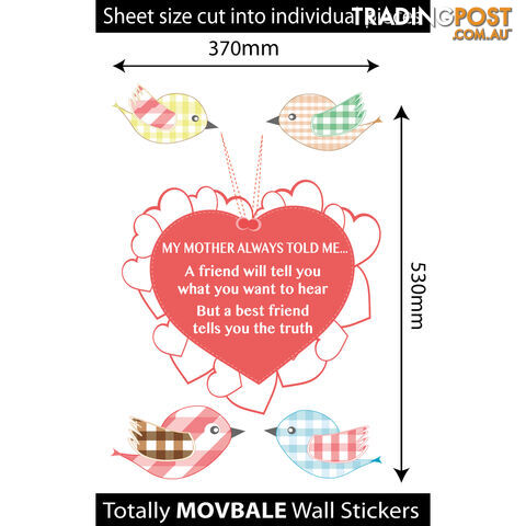 Large Size My Mother Told Me Wall Sticker Quotes - Totally Movable - photo 2 of 4