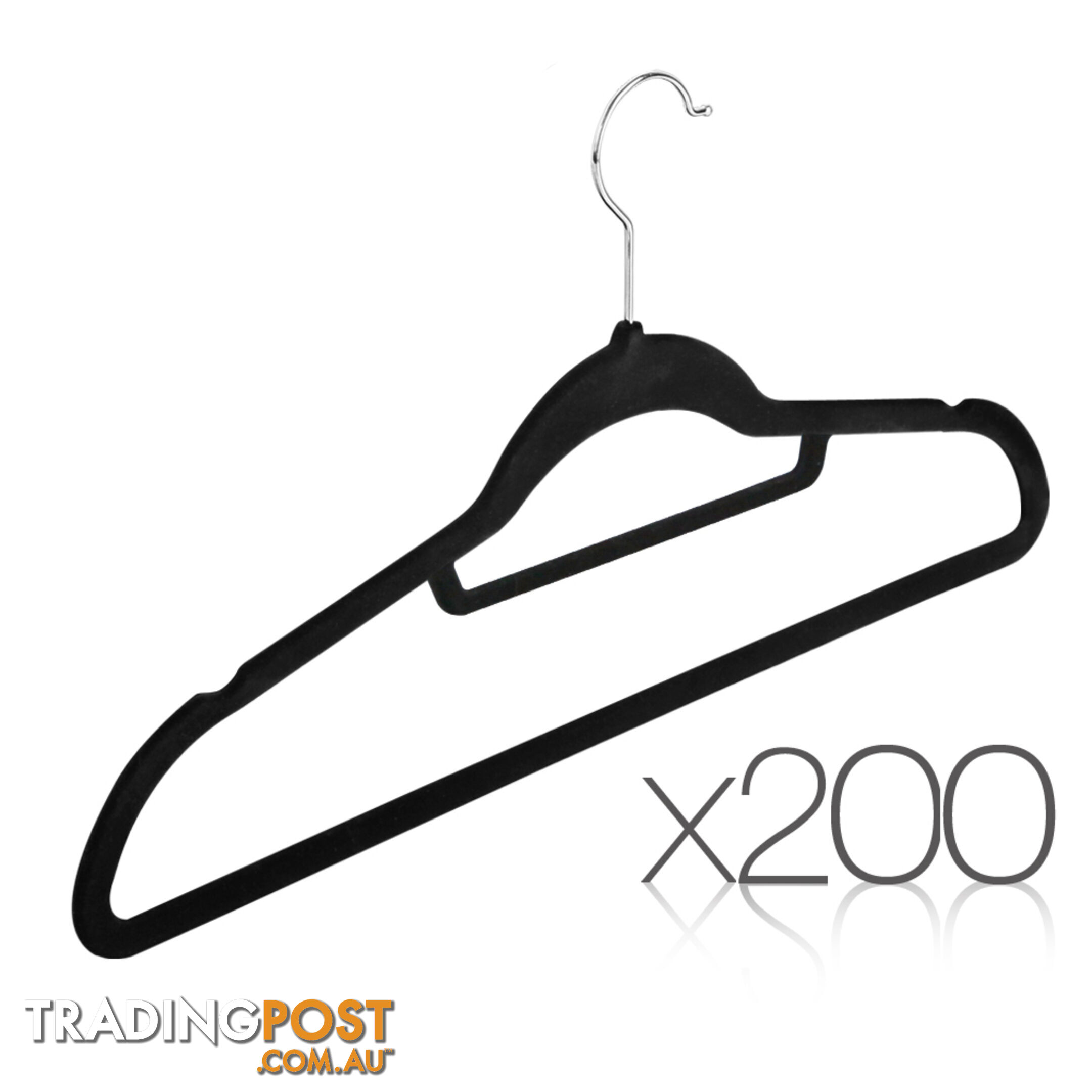 200 Pack Velvet Hangers with Tie Bar