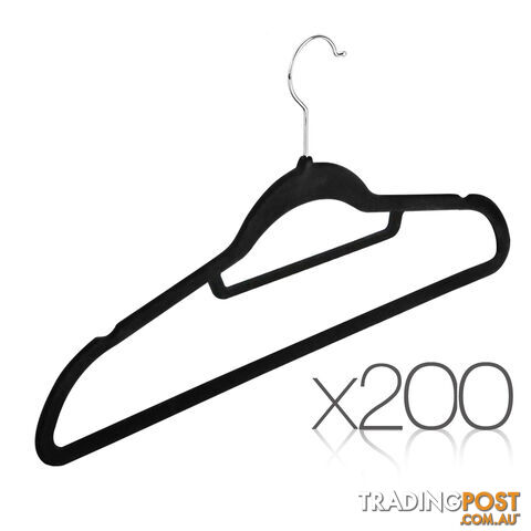 200 Pack Velvet Hangers with Tie Bar