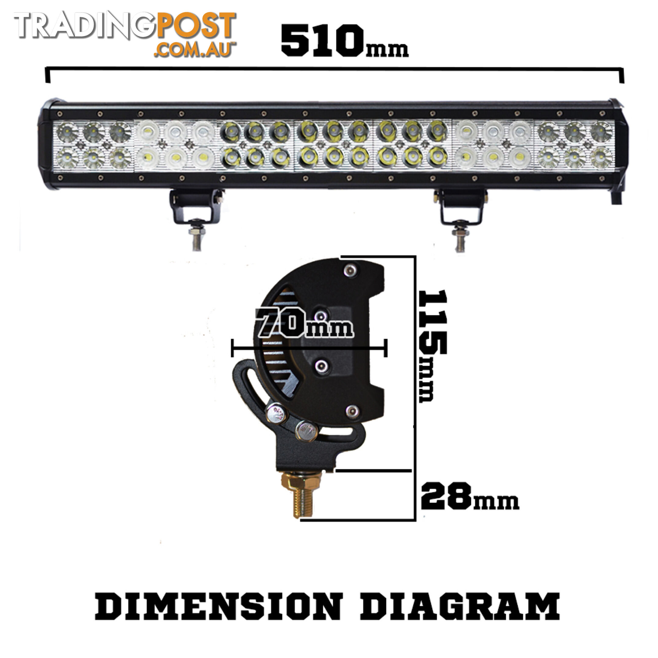 Philips 20inch 210W LED Light Bar SPOT FLOOD Combo OFFROAD Work Lamp Lumileds