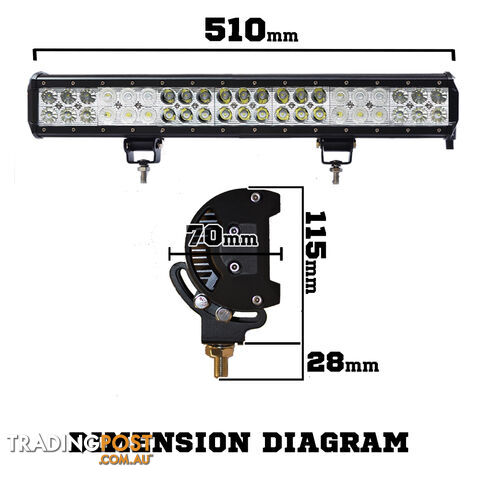 Philips 20inch 210W LED Light Bar SPOT FLOOD Combo OFFROAD Work Lamp Lumileds