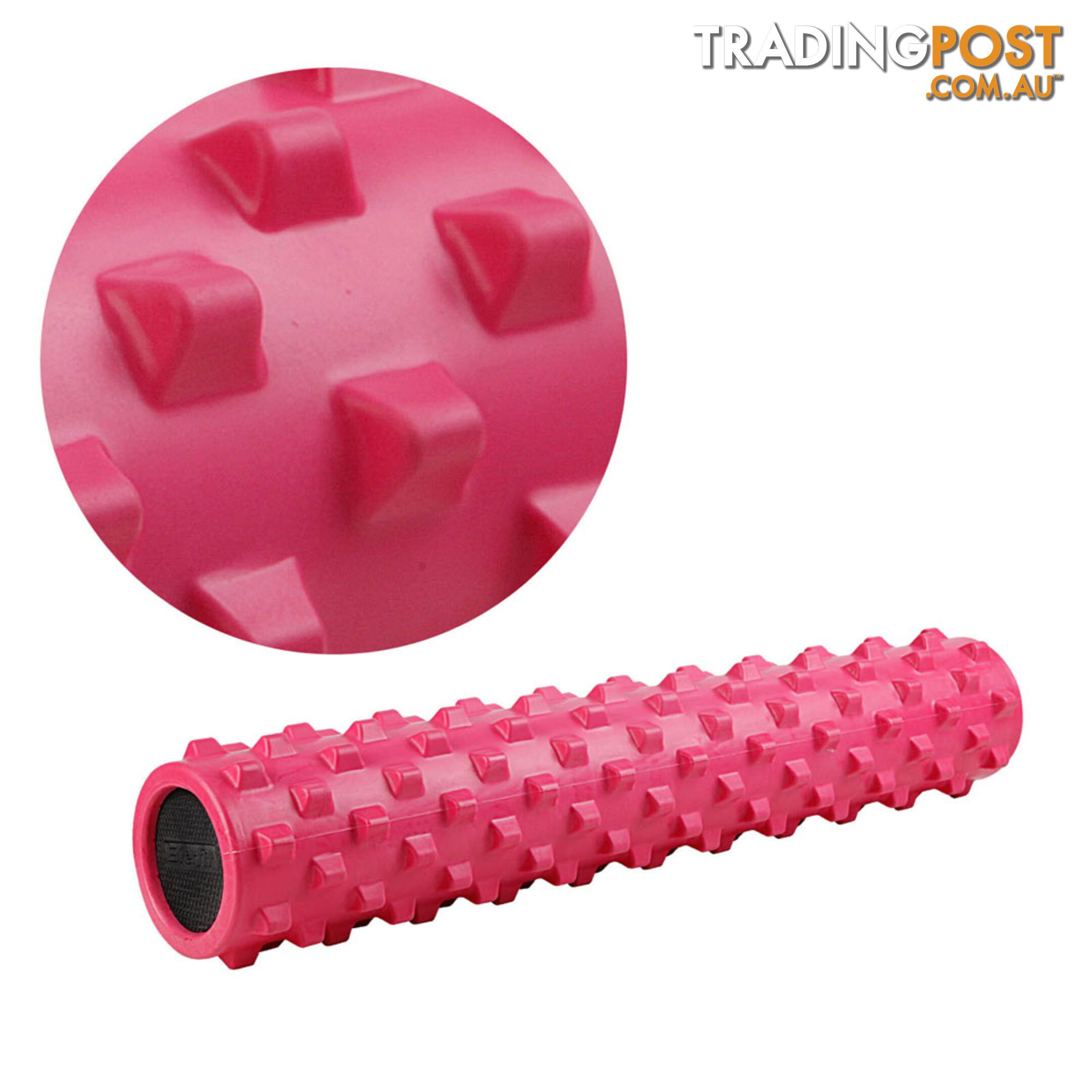 Yoga Gym Pilates EVA Stick Foam Roller Pink 79 x 13cm