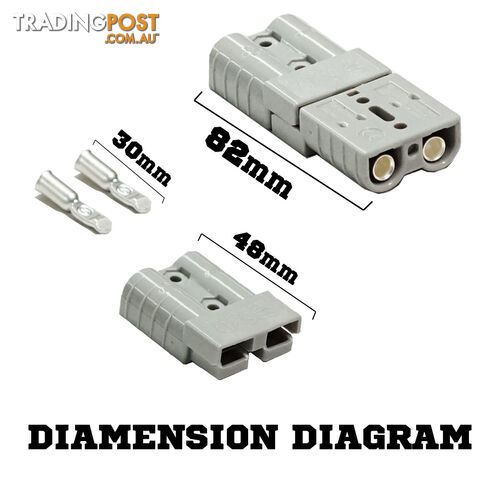 New 20X 50AMP Premium Anderson Style Plug Exterior Connector DC Power Solar