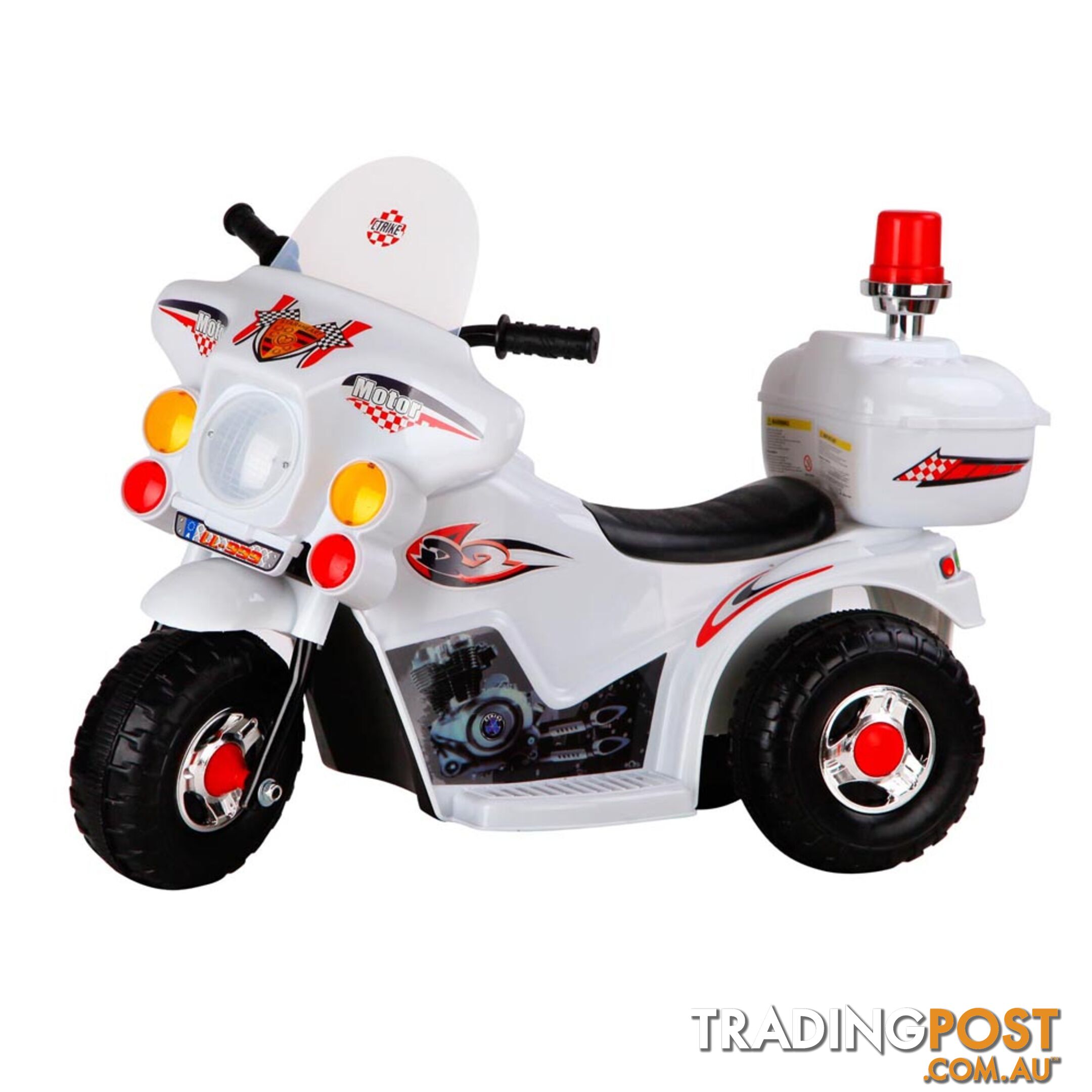 3Wheels Electric Kids Ride on Motorbike Children Trike Motorcycle Toy Bike White