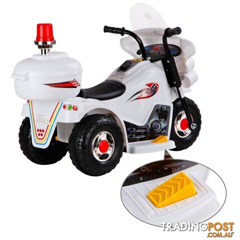 3Wheels Electric Kids Ride on Motorbike Children Trike Motorcycle Toy Bike White