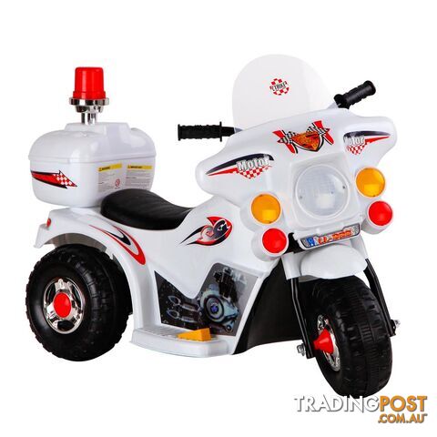 3Wheels Electric Kids Ride on Motorbike Children Trike Motorcycle Toy Bike White