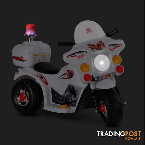 3Wheels Electric Kids Ride on Motorbike Children Trike Motorcycle Toy Bike White