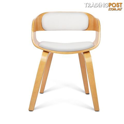 Wooden Silas Dining Chair Kitchen Cafe Bar Smiling Design Natural White